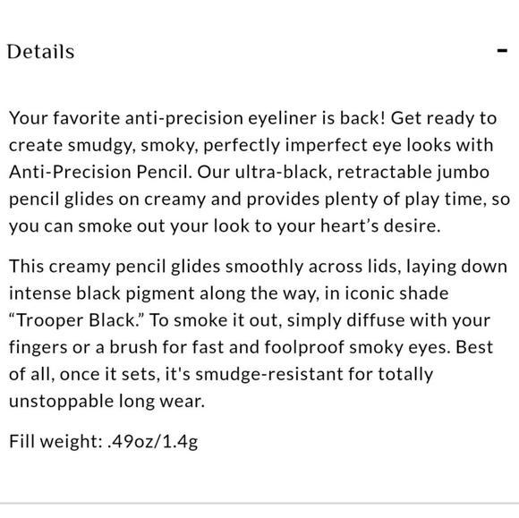 Kat Von D Anti-Precision Pencil Eyeliner Trooper - Picture 3 of 12